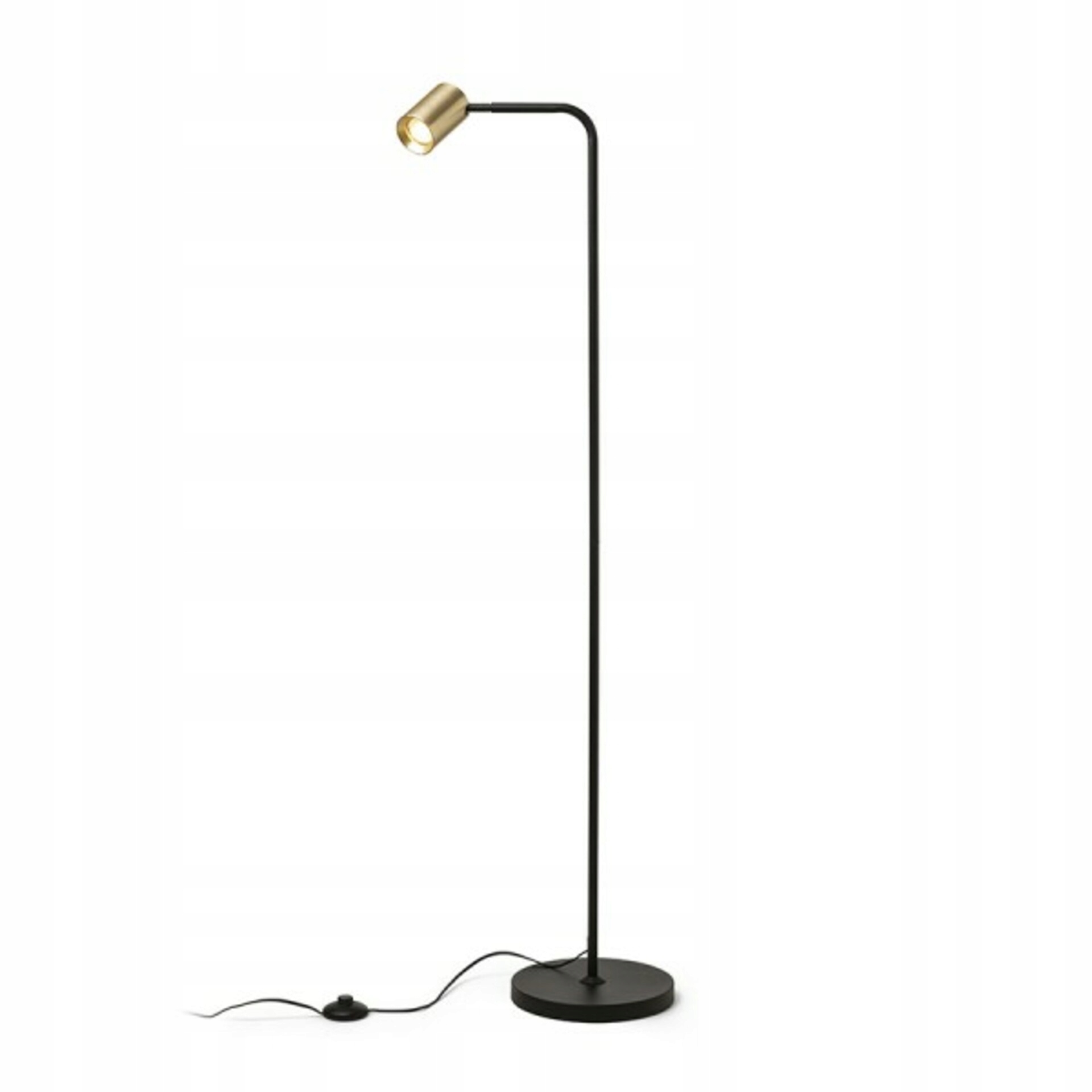 Stojanová lampa Rendl Flynn I čierna/česaná mosadz GU10 9W 230V