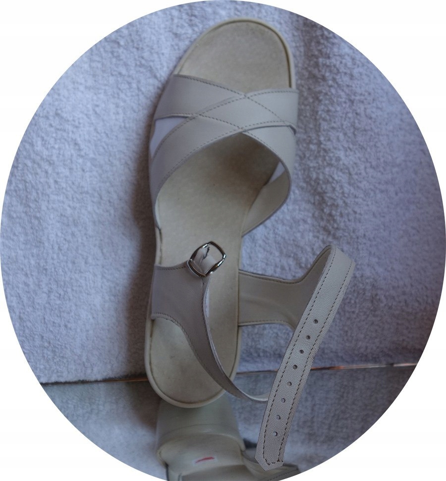 SKÓRZANE sandały tęgośc G H 41 Rozmiar 41