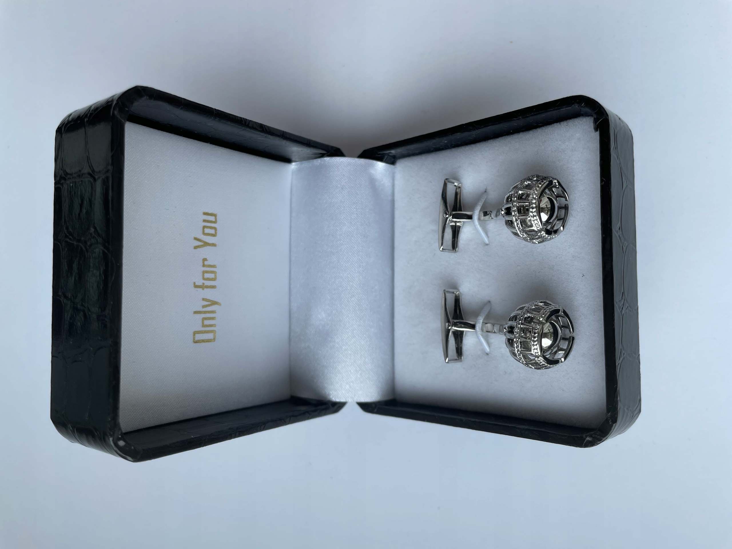 Manžetové knoflíčky na košili Exc Zvonek Zvonky Stříbrné rhodiované