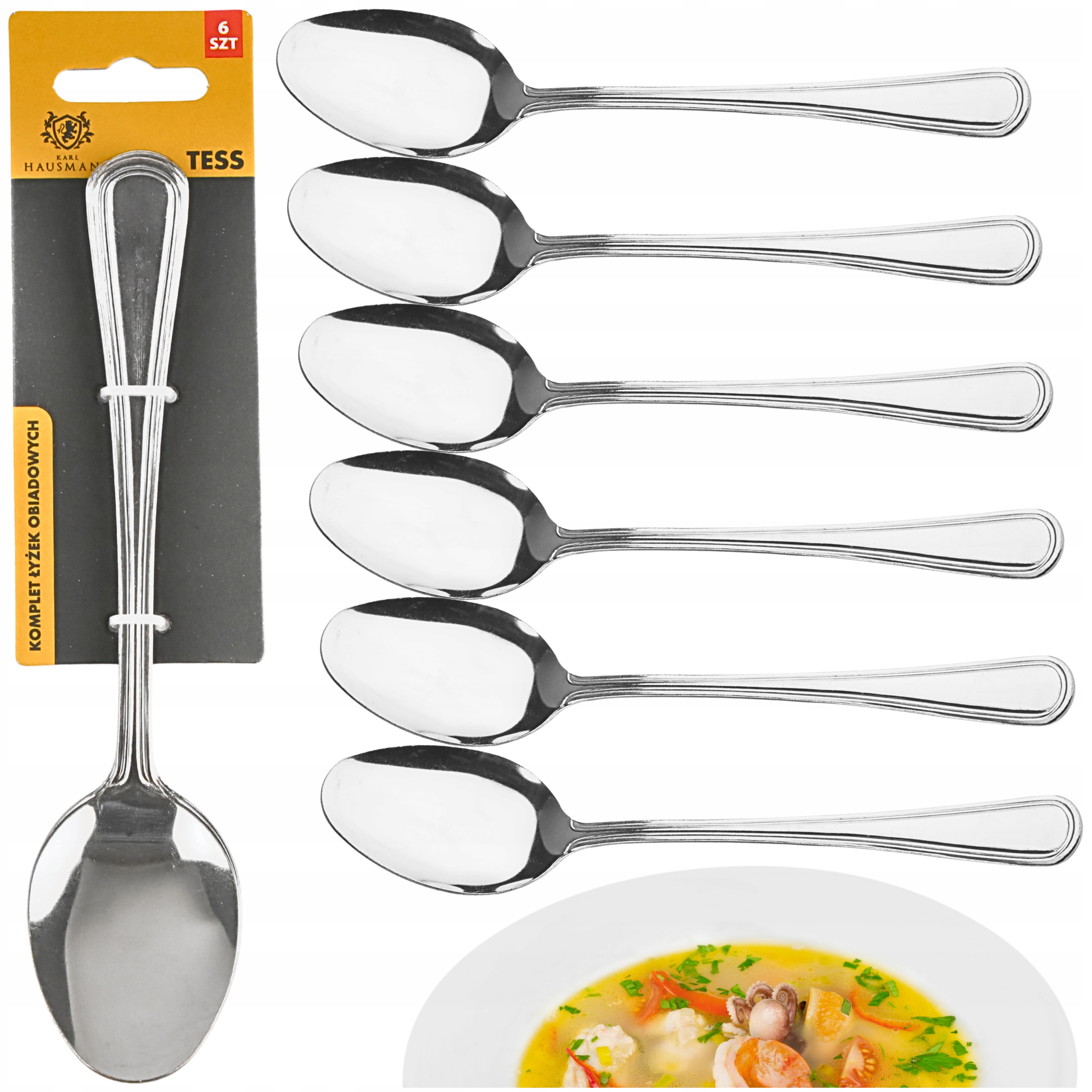 Jídelní Lžíce Sada Lžic 6 Ks Nerezová Ocel 18/0 Tessa