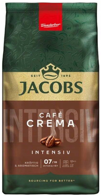 Levně Jacobs Cafe Crema Intensiv zrnková káva 1 kg