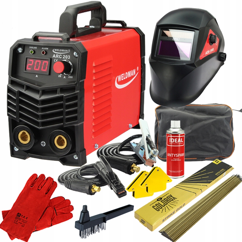 Spawarka Elektrodowa Inwerterowa Mma Arc 203 Weldman Zestaw