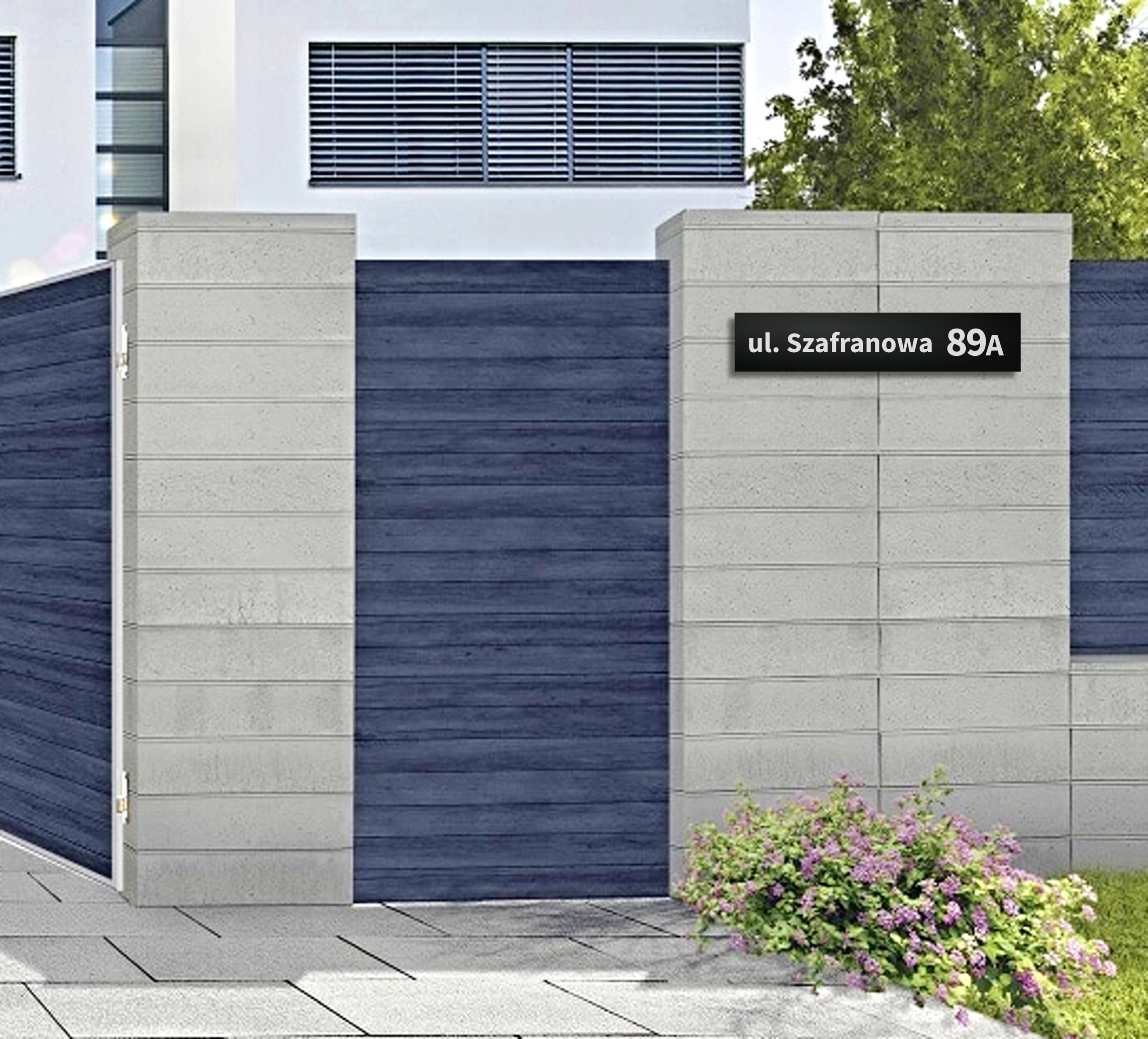 Nr domu tabliczka adresowa ALUMINIUM-CZARNY-MAT-8 Wysokość produktu 12 cm