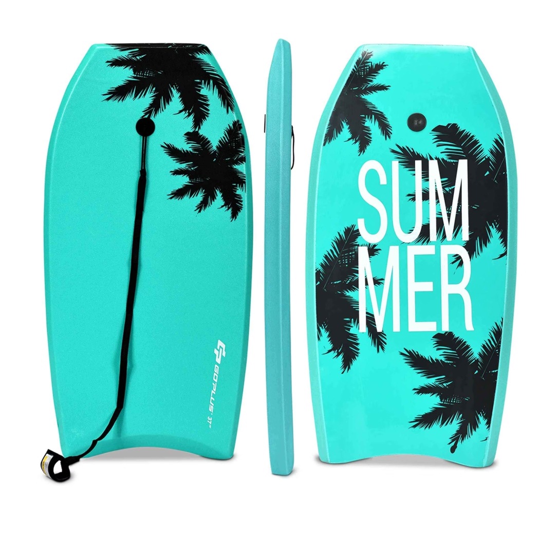 Deska Bodyboard do pływania 84cm do Surfingu Smycz Zielona