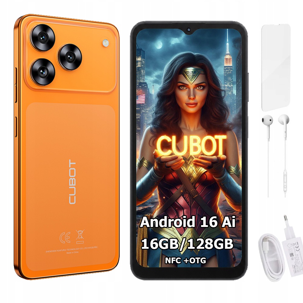 Okostelefon Cubot A50 6,88" 16/128GB Dual Sim Nfc Android 16 Tok Fólia