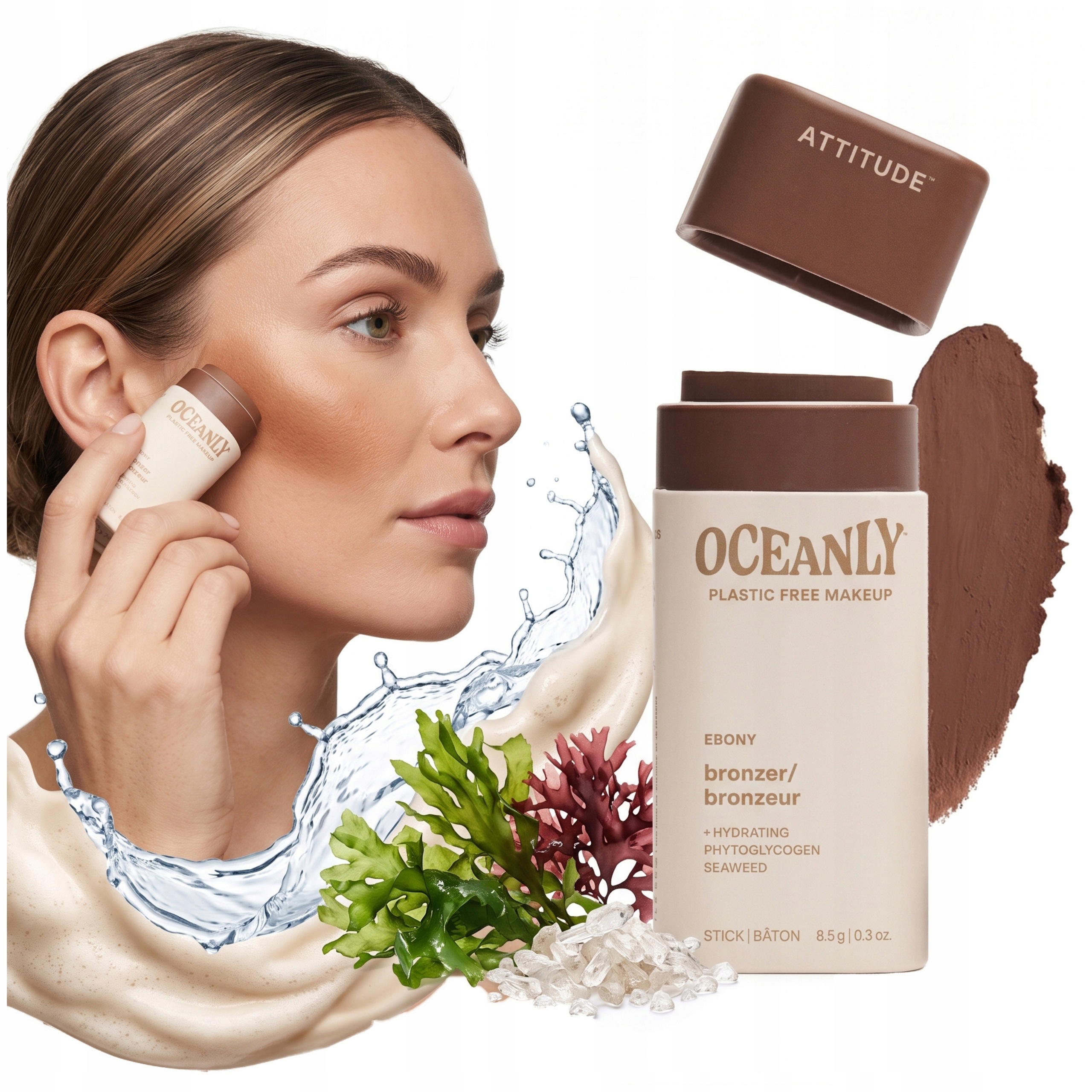 Bronzer na konturování obličeje Ebony Attitude Oceanly 8.5 g
