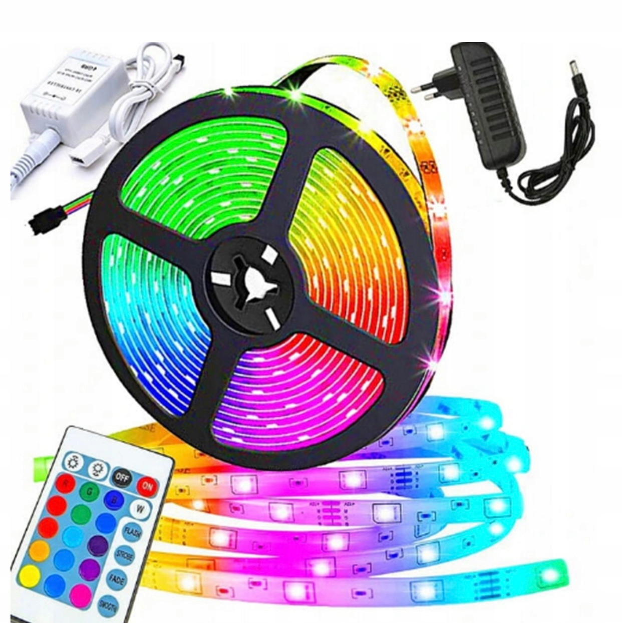 

Ledy kolorowe do pokoju na pilota taśma led pilot