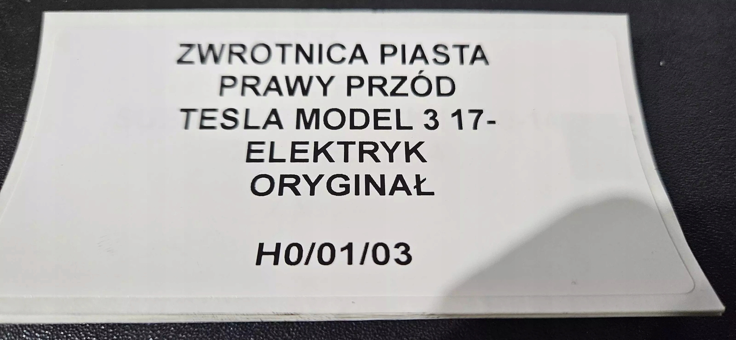 otoč čapu pravý predok TESLA MODEL 3 2017