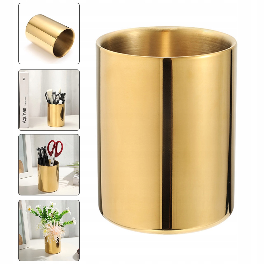 1 Pc Złote pióro Pulpit długopis pojemniki Pojemność 1 l