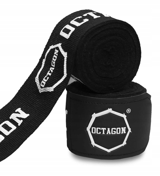 Owijki/Bandaże bokserskie Octagon Supreme Printed 5m czarne uniwersalny