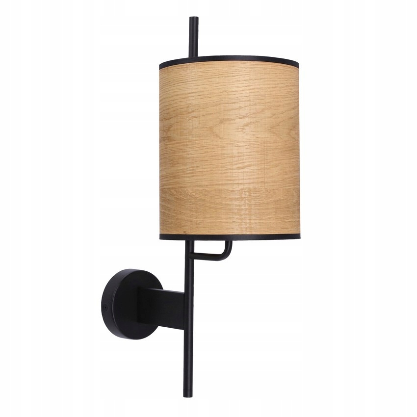 Zeta Nástenná Lampa Nástenná Čierna, Orechové Tienidlo