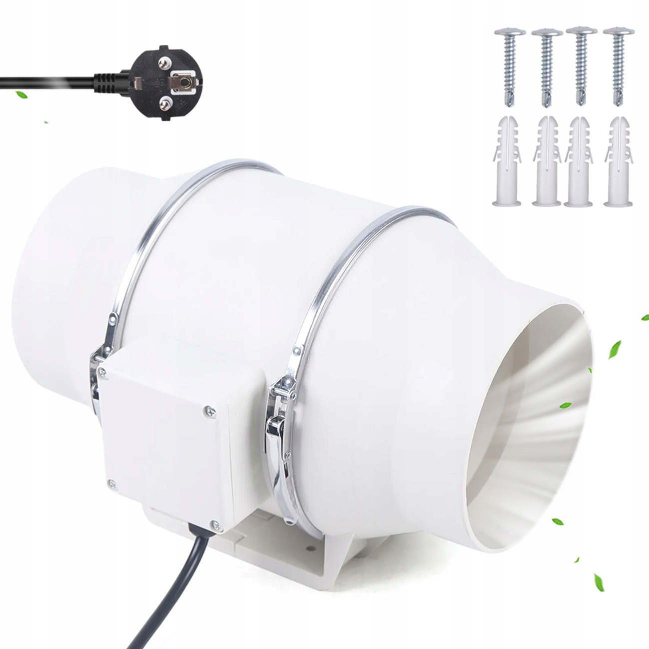 výkonný tichý kanálový ventilátor 100 mm 45 W 310 m3/h 180 Pa do koupelny