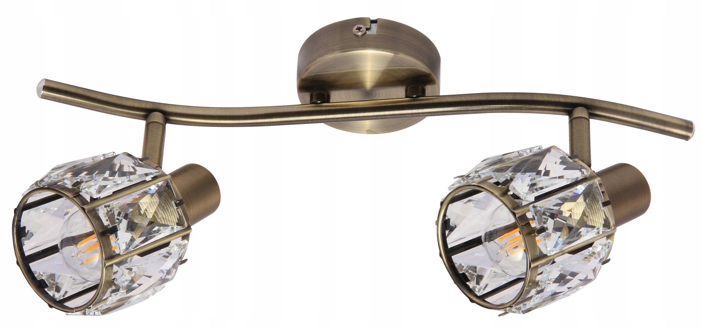 LAMPA SUFITOWA KRYSZTAŁOWA PLAFON ŻYRANDOL PATYNA