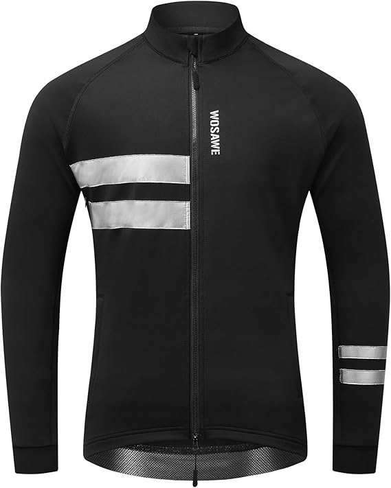 Wiatroszczelna Kurtka Rowerowa Wosawe S Czarna Odblaskowa