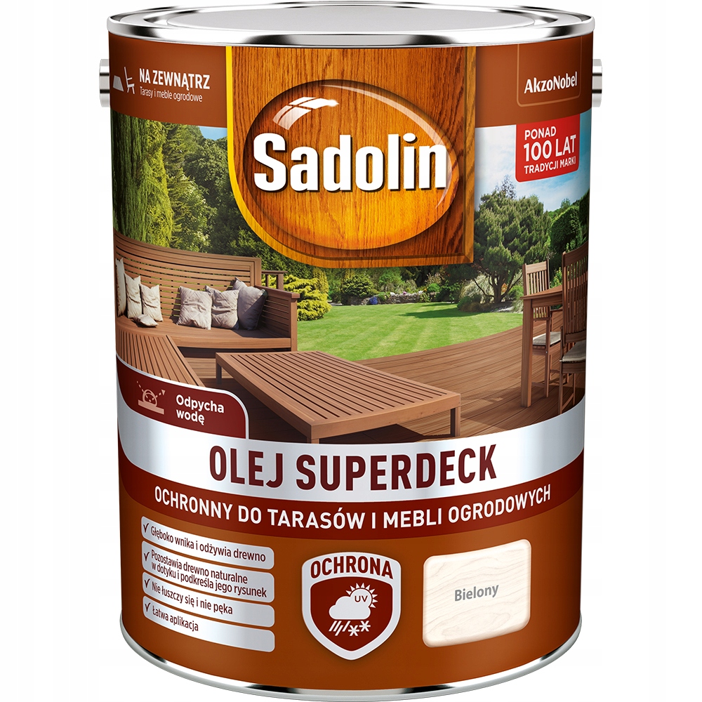 Sadolin Superdeck olej do drewna Bielony 5L