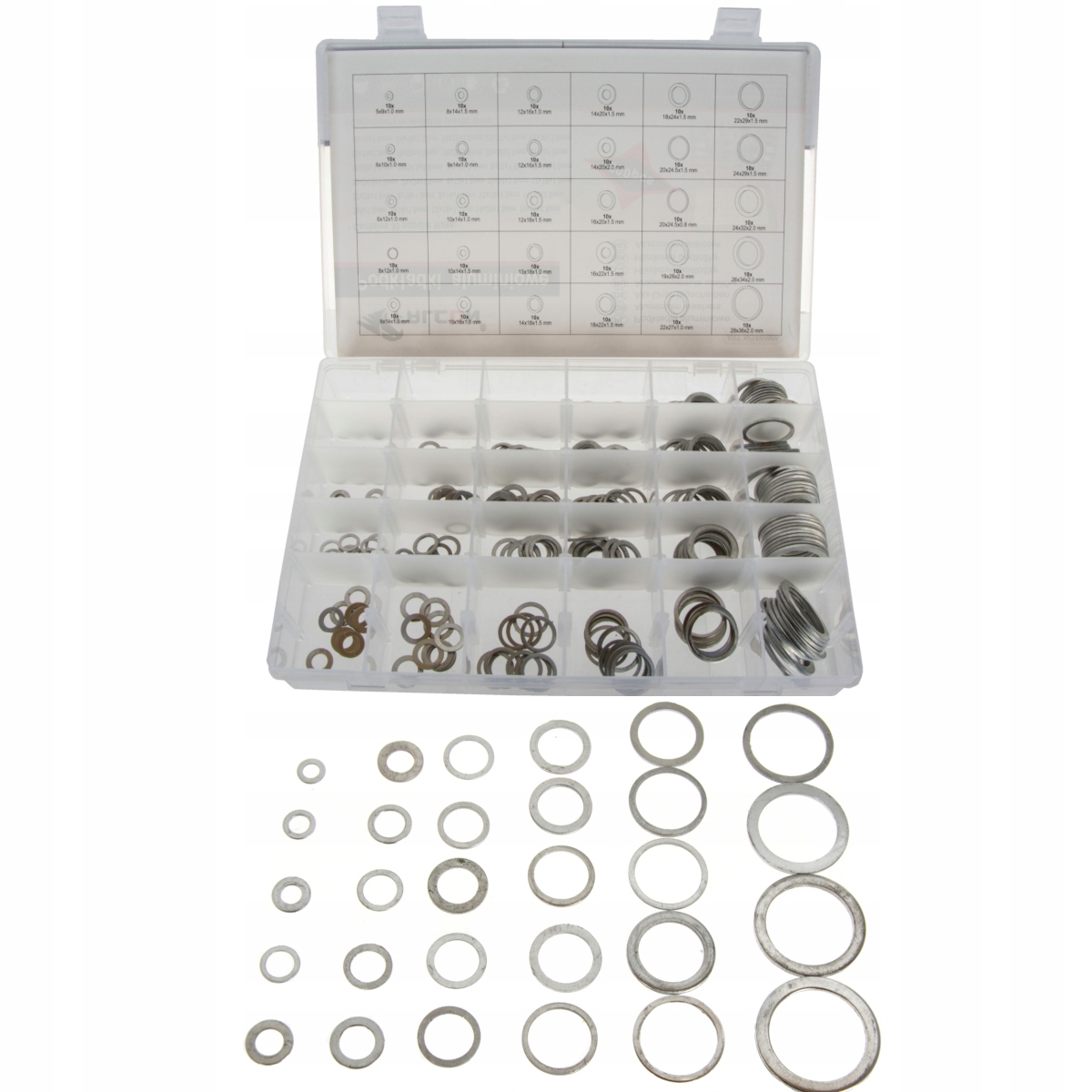 PODKŁADKI ALUMINIOWE USZCZELKI ALU ZESTAW 300 SZT