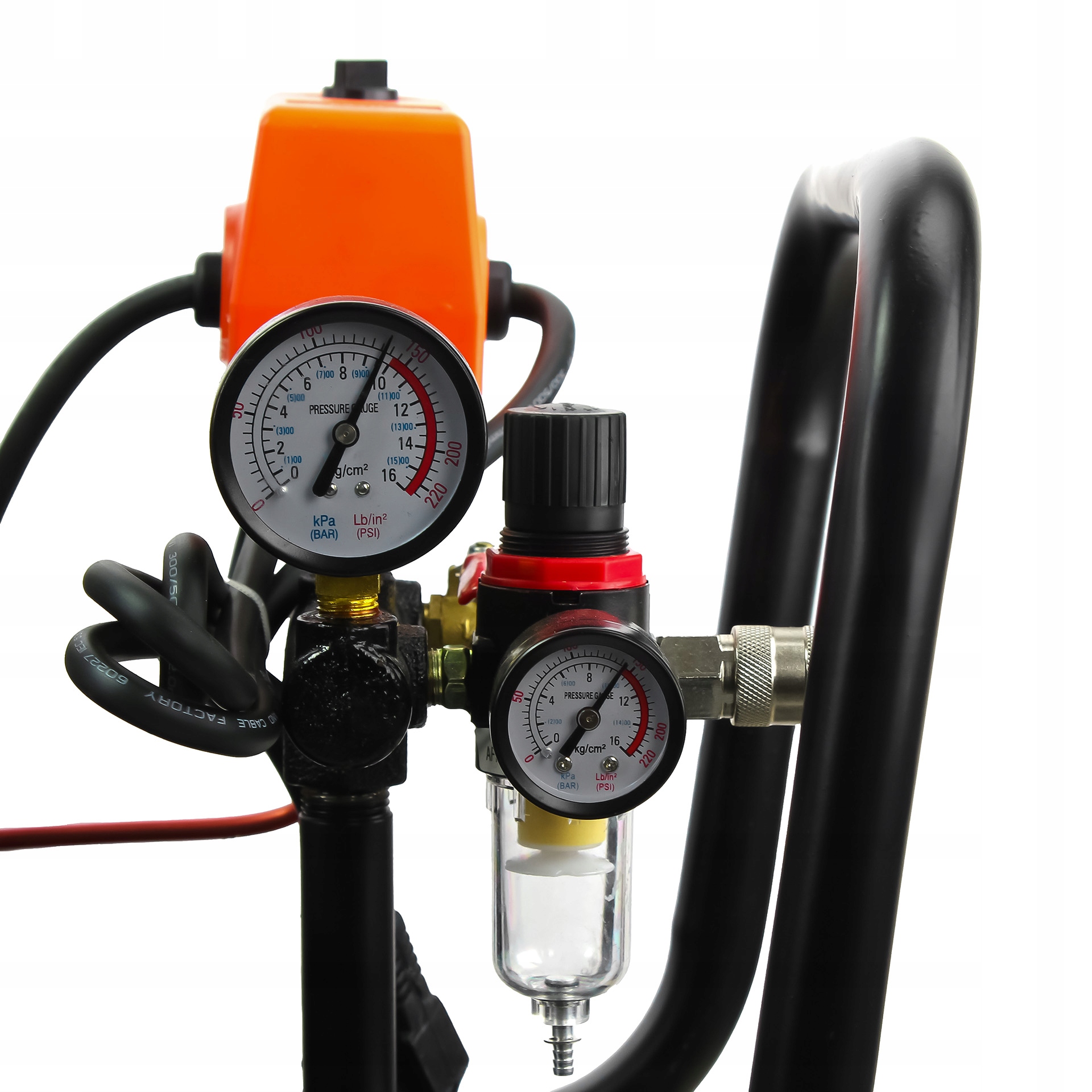 Kompresor olejowy sprężarka 10 BAR 3065 600l/min butla 100L silnik 3kW 230V Zasilanie sieciowe