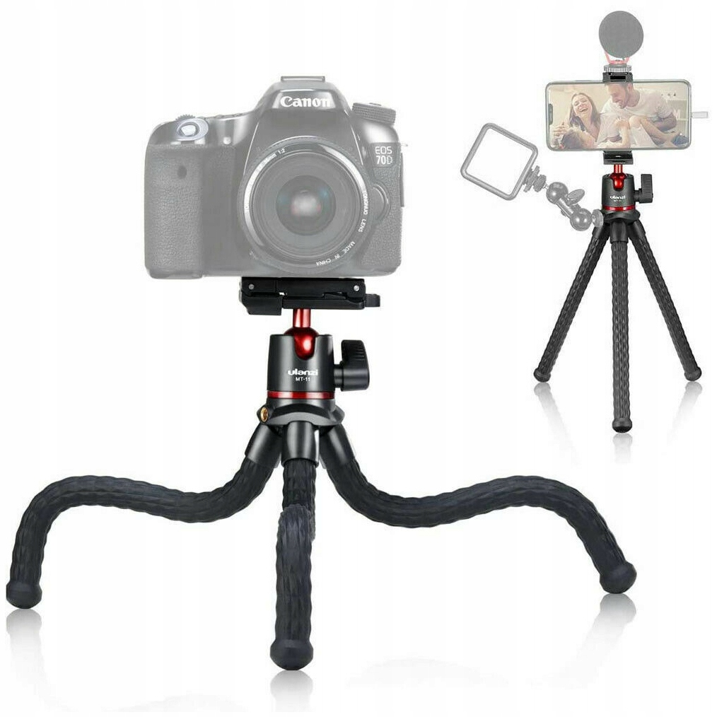 Ohebný fotografický stativ 2 kg Ulanzi MT-11 hlava s držákem na telefon