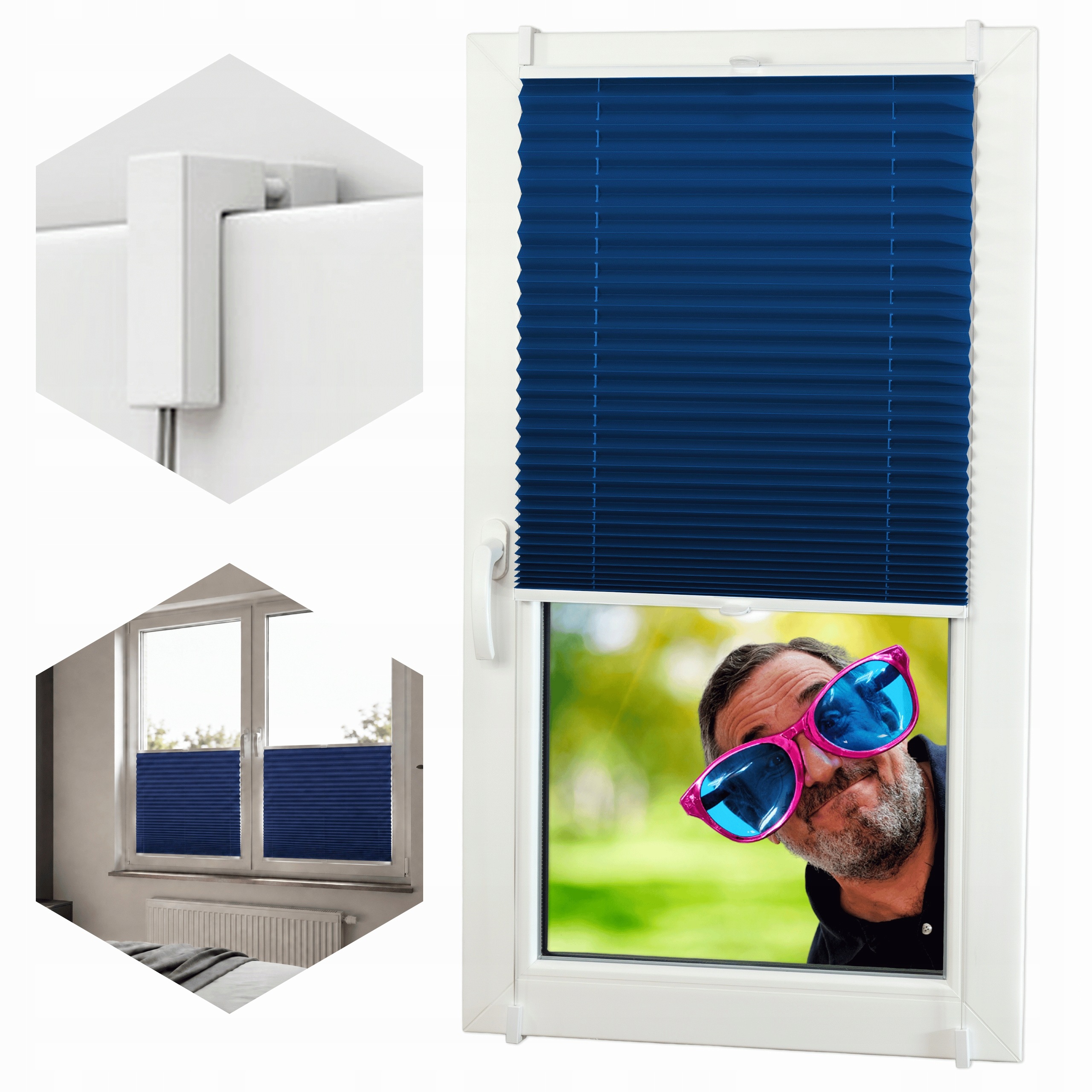 Roleta plisowana na wymiar 72x150 plisa harmonijka Bezinwazyjna