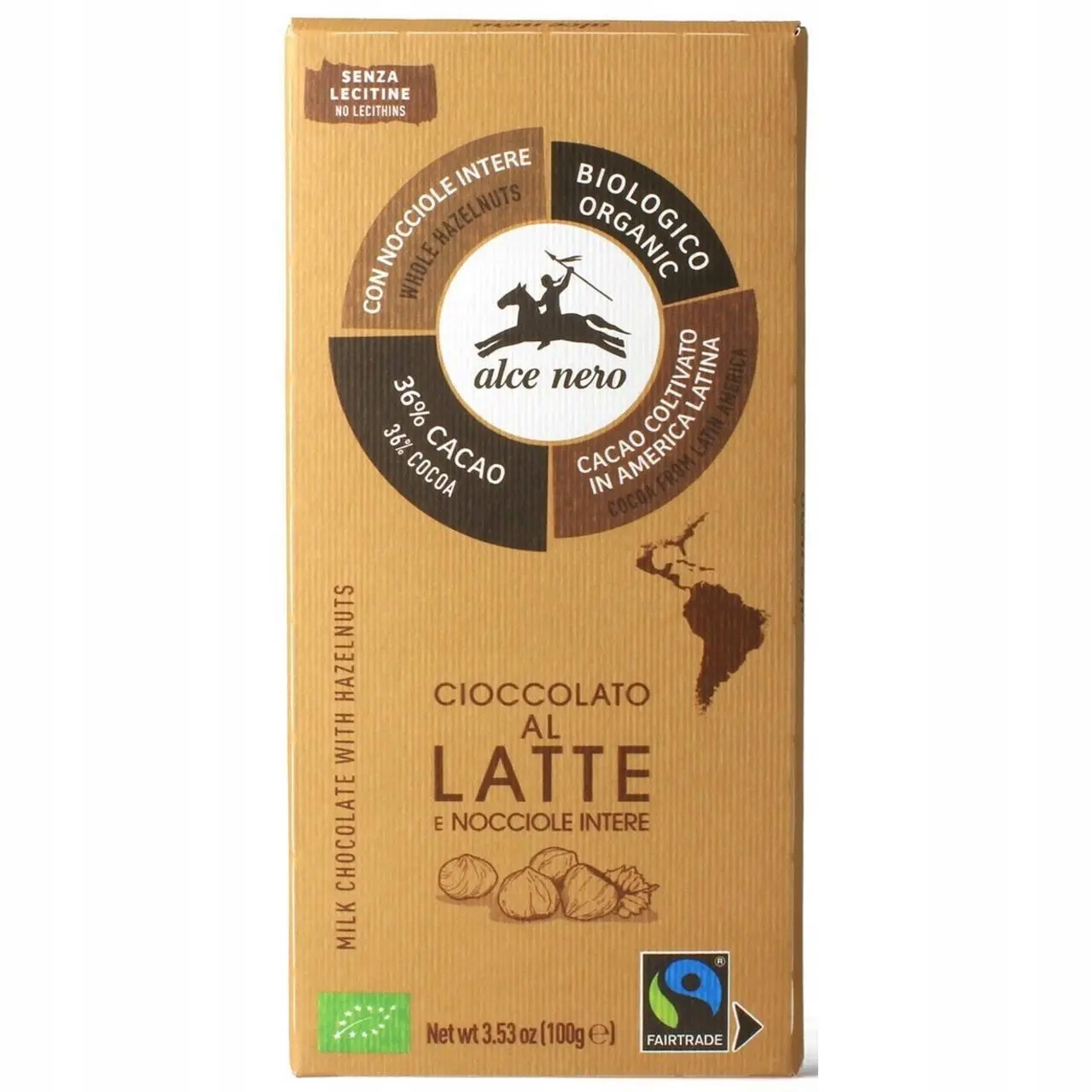 Čokoláda S Celými Lískovými Oříšky Fair Trade Bio 100 g -...