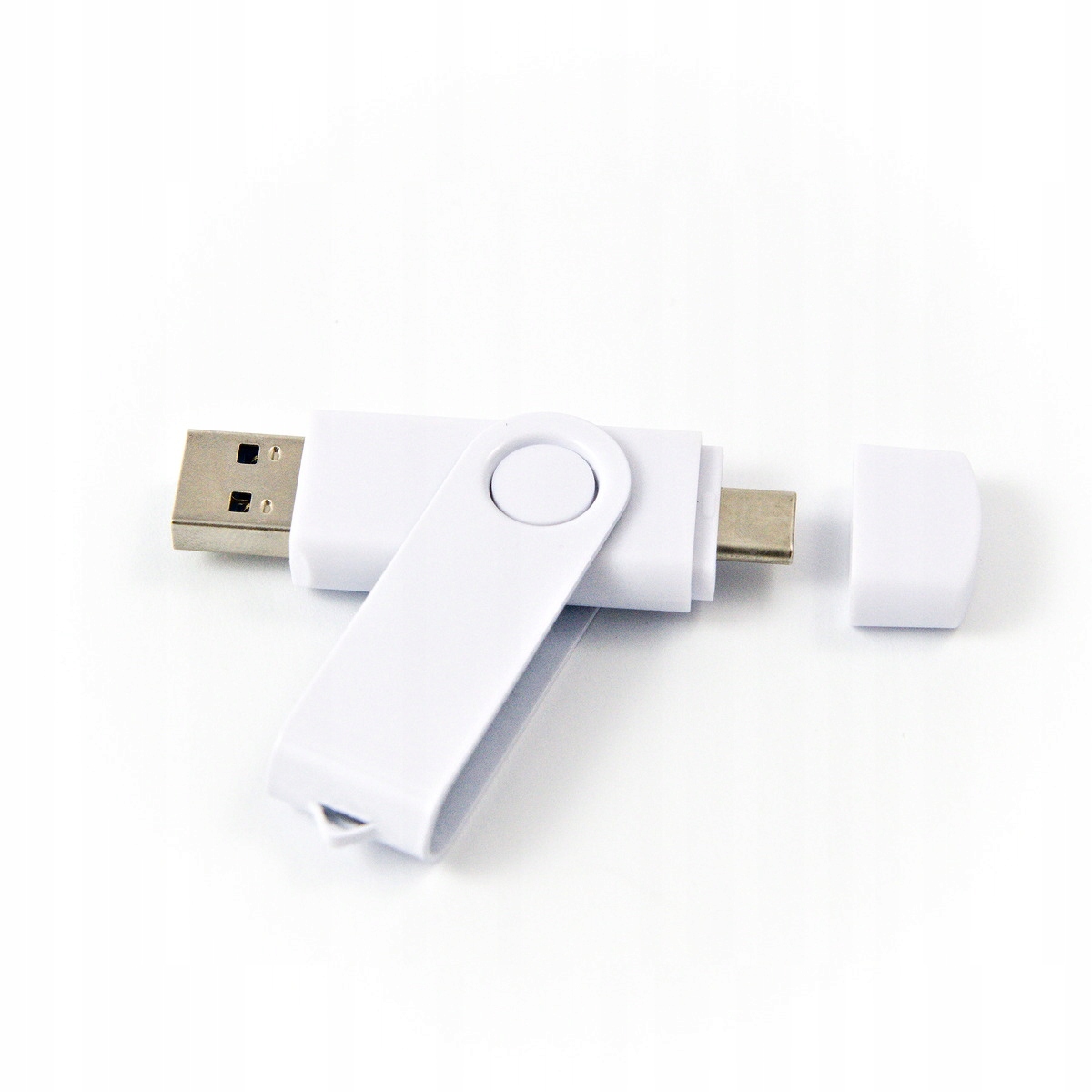 Pendrive 32 GB 3.0 USB-C TYP C BIAŁY + GRAWER TWOJE LOGO GADŻET DLA FIRMY Model Twister USB 3.0 USB-C z grawerem