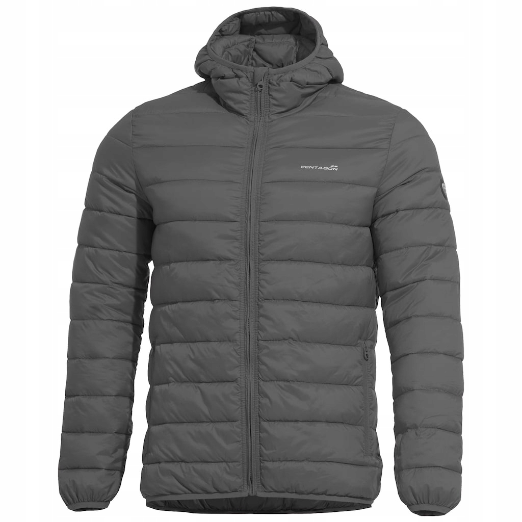 Pánská prošívaná bunda s kapucí Pentagon Aurora Hood Cinder Grey XXL