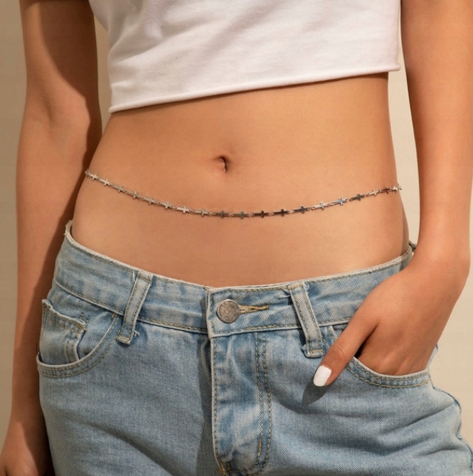 BIŻUTERIA OZDOBA NA CIAŁO PASEK ŁAŃCUSZEK v10 Marka Inna marka