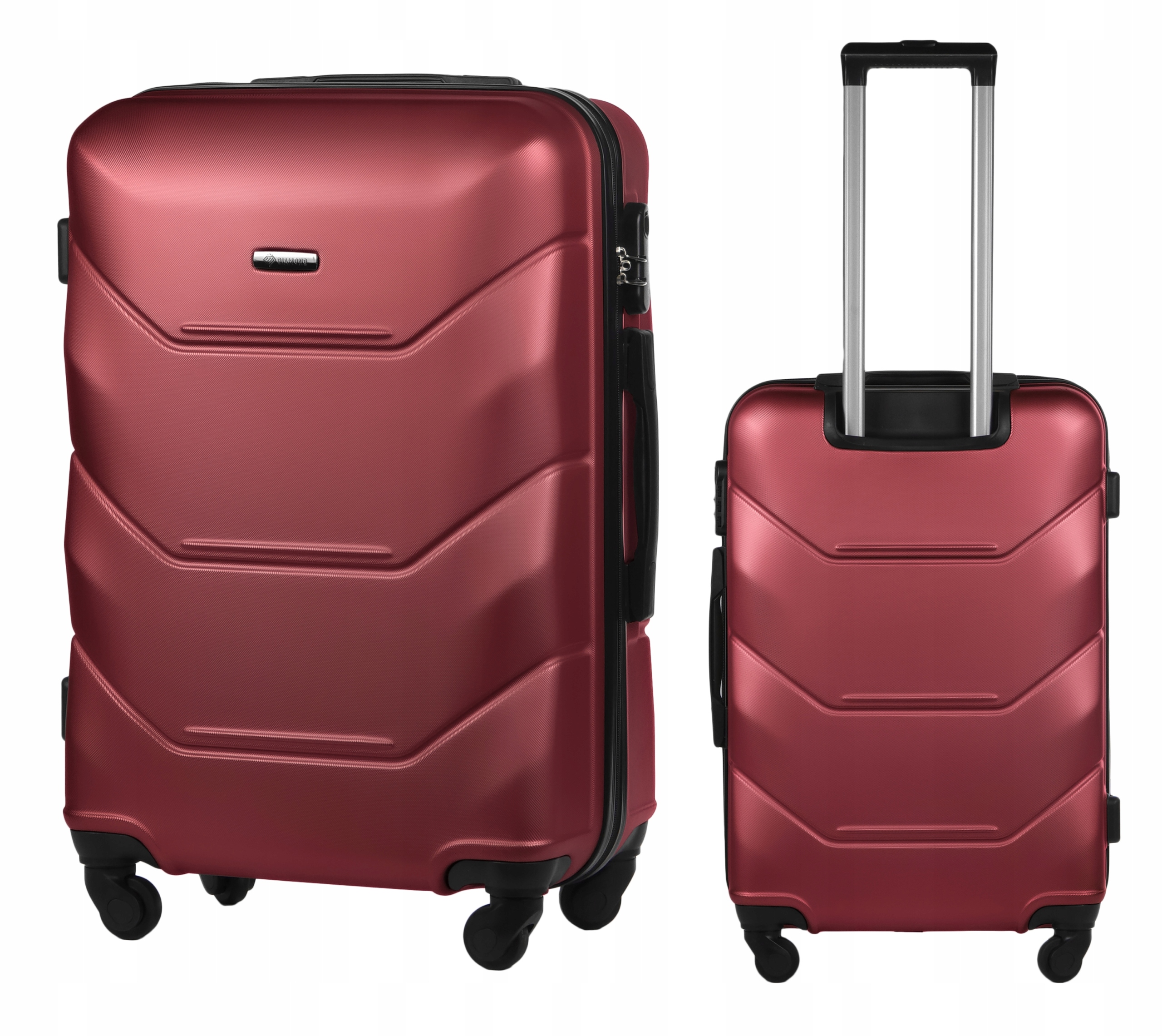 Střední Kufr Na Kolečkách Cestovní Zavazadlo Diamond Burgundy M 24" A227 Abs
