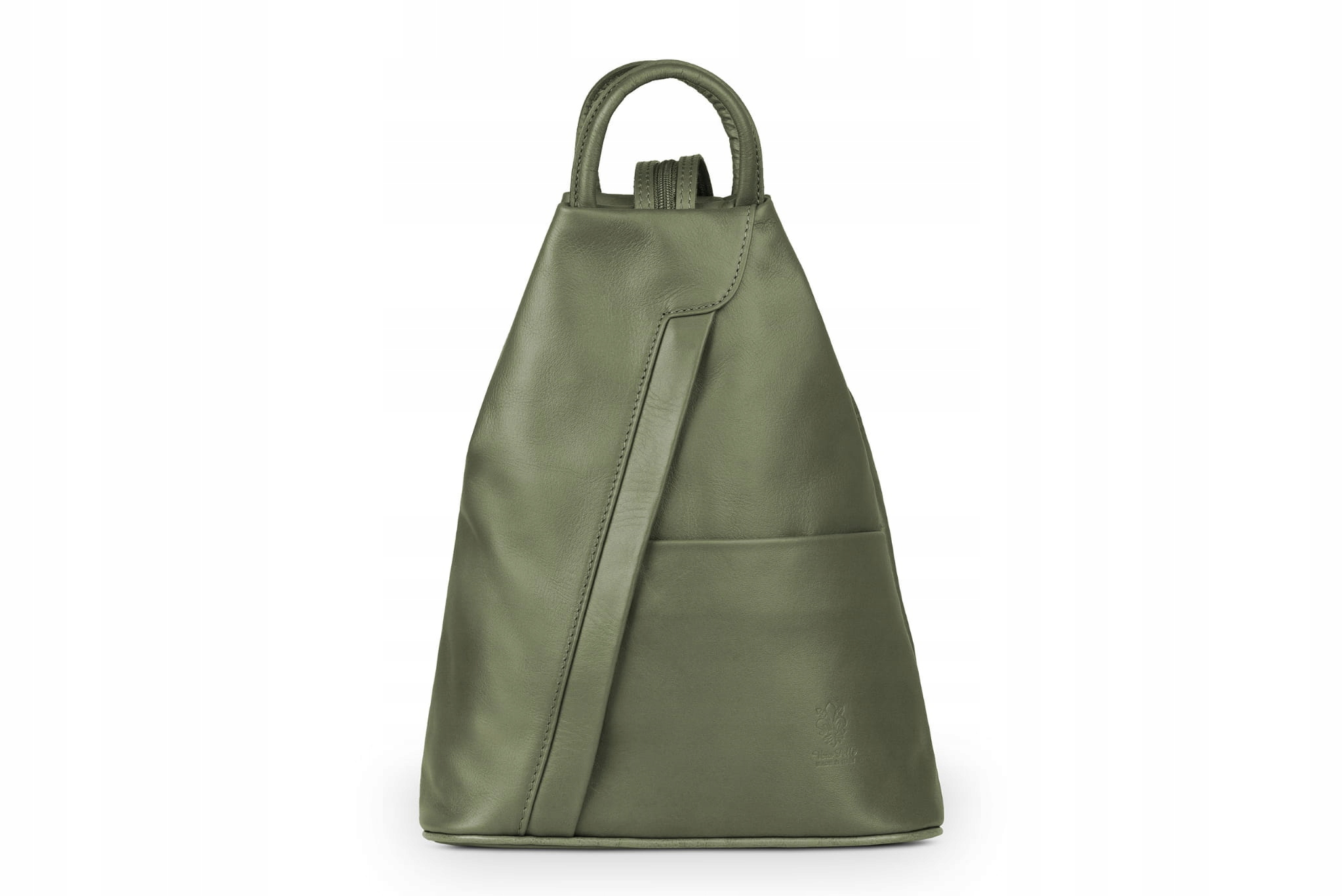 Batoh Kožený Vera Pelle Piramide Oliva