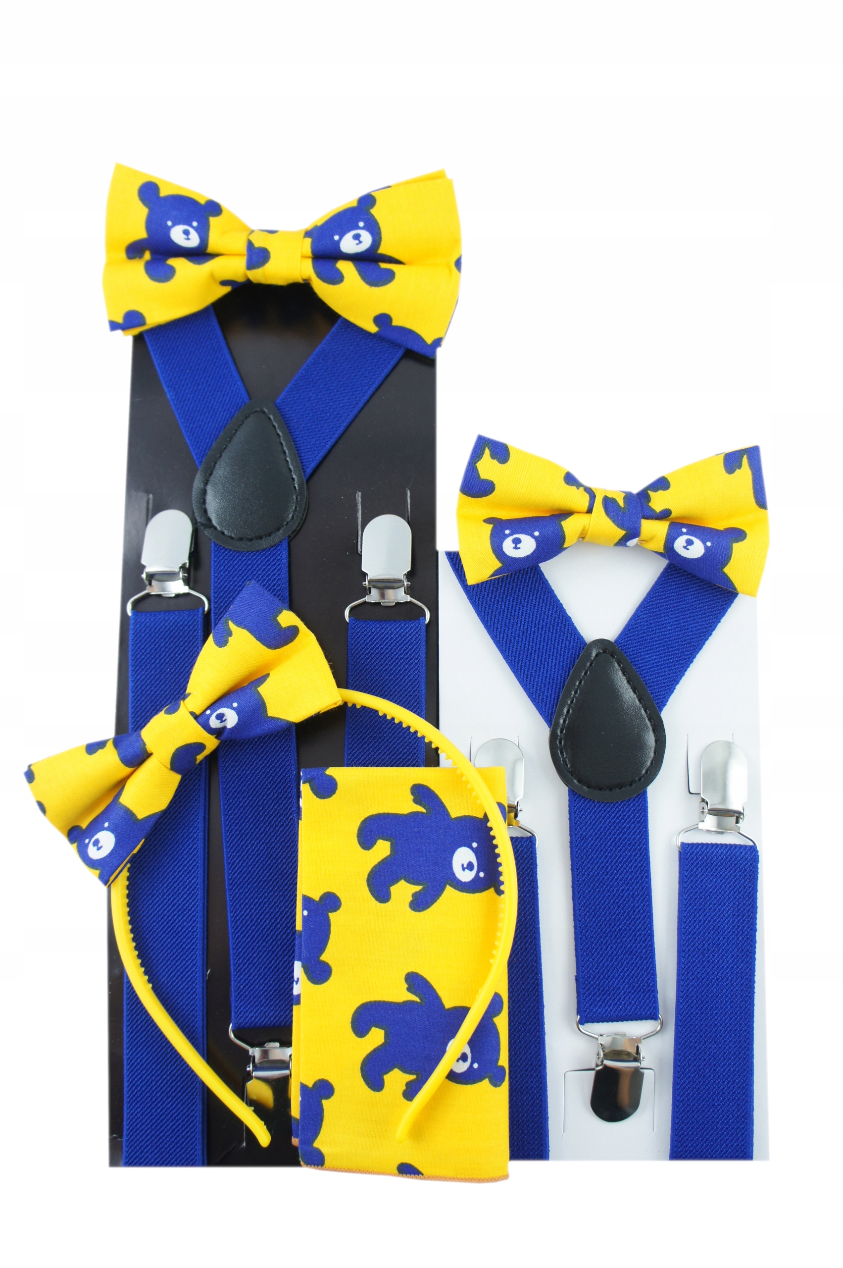 

Mucha i szelki Tata i Syn w Misie Zabawny wzór