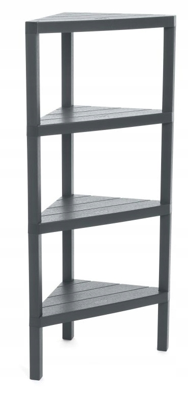 Regał łazienkowy narożny 4 poziomy Szary Tatay