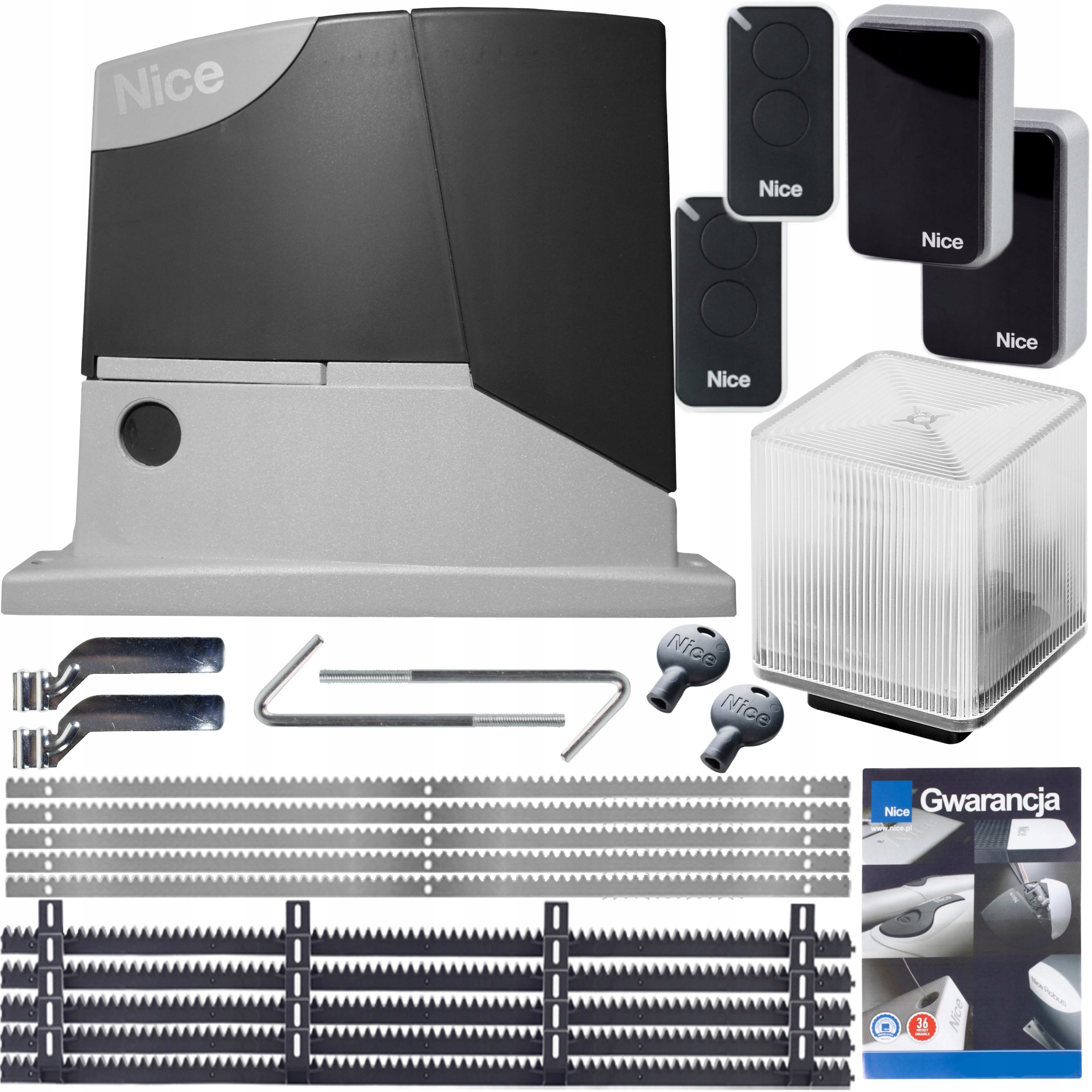 Sada Pro Brány Nice Road 400 5 m Lišty Lampa