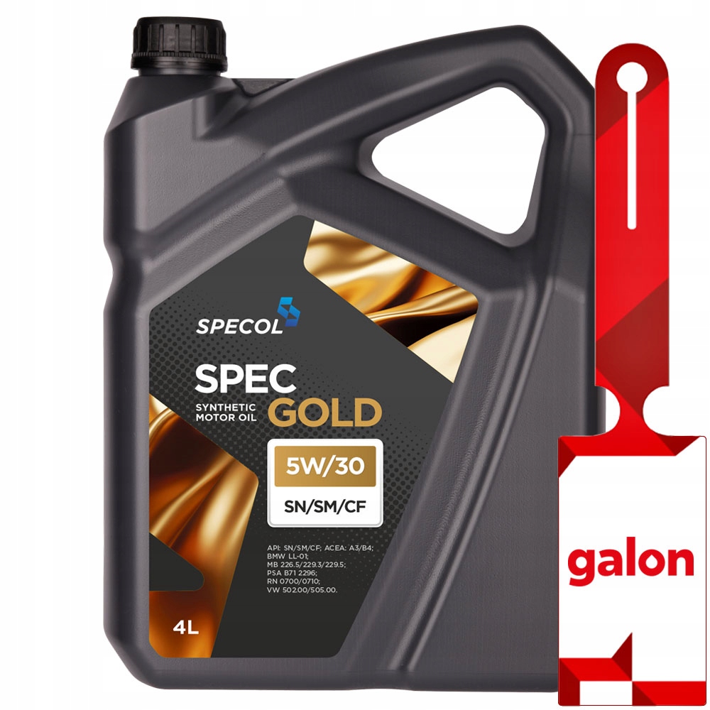 Specol Spec Gold 5w30 4L syntetyczny olej silnikowy