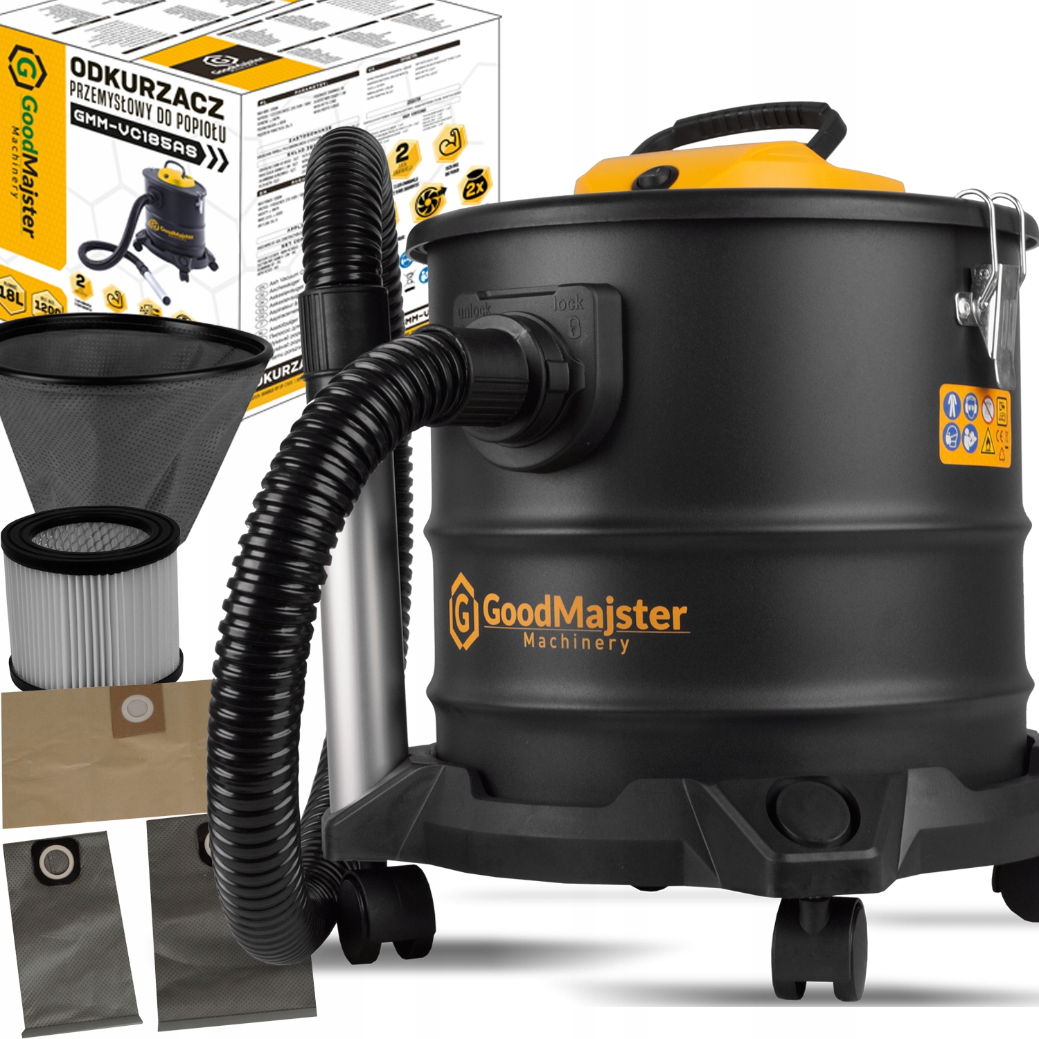 Сепаратор пыли печи камина 18л гмм пылесоса промышленный без мешка