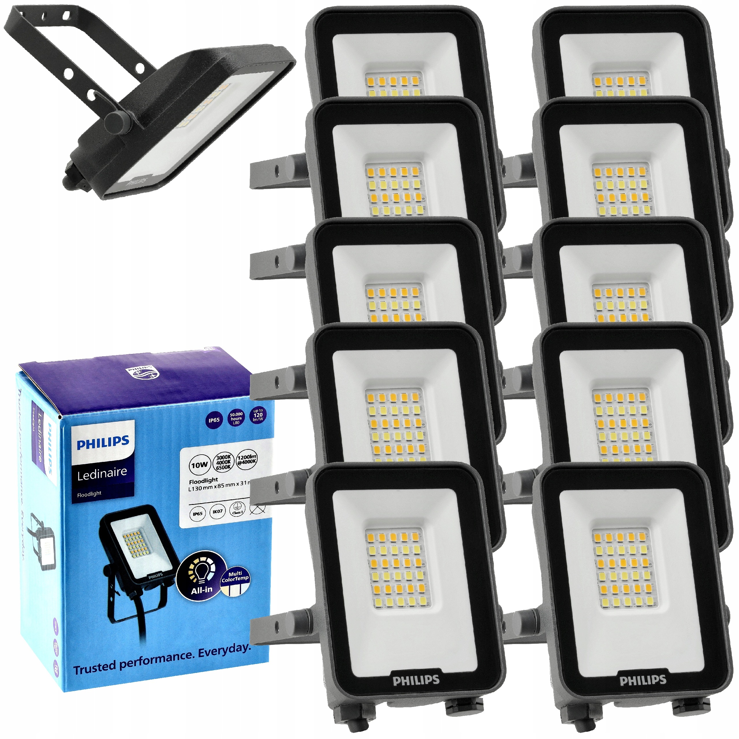 Philips Led reflektor 10W 1200lm Cct IP65 Lampa Ledinaire Vonkajšia x10