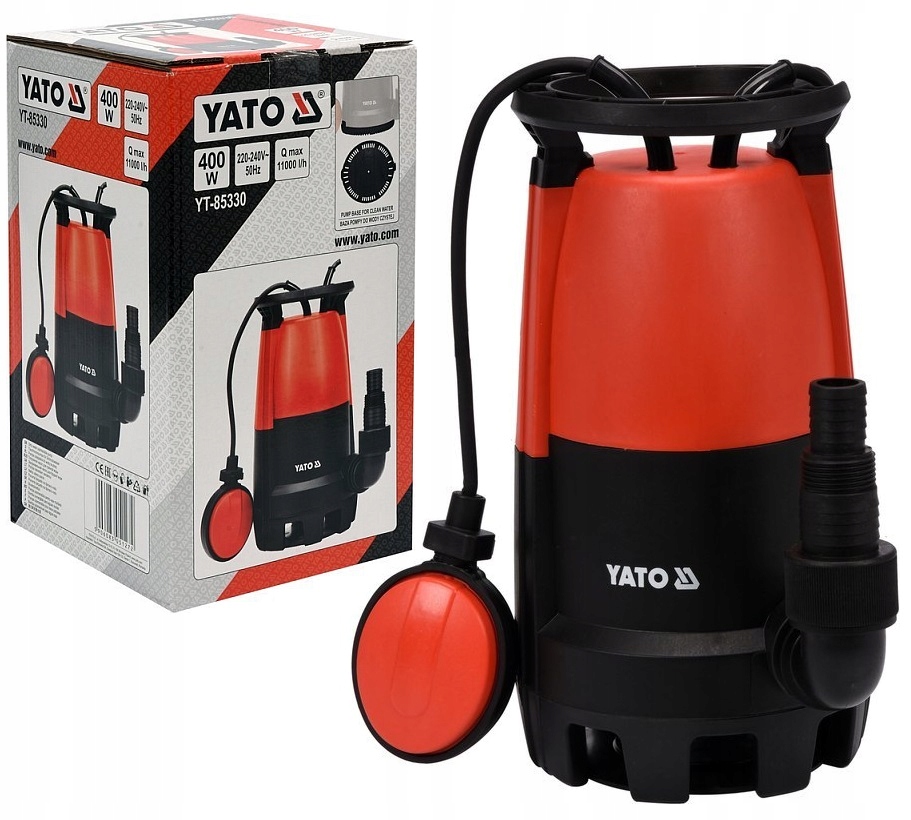 Yato YT-85330 Ponorné Čerpadlo 400 W 11000 l/h Pro Čistou A Špinavou Vodu