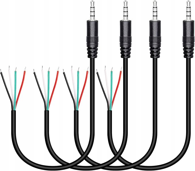 Kabel mini jack 3,5 mm veggieg mikrofon OFC AUX 4-pin 2 m