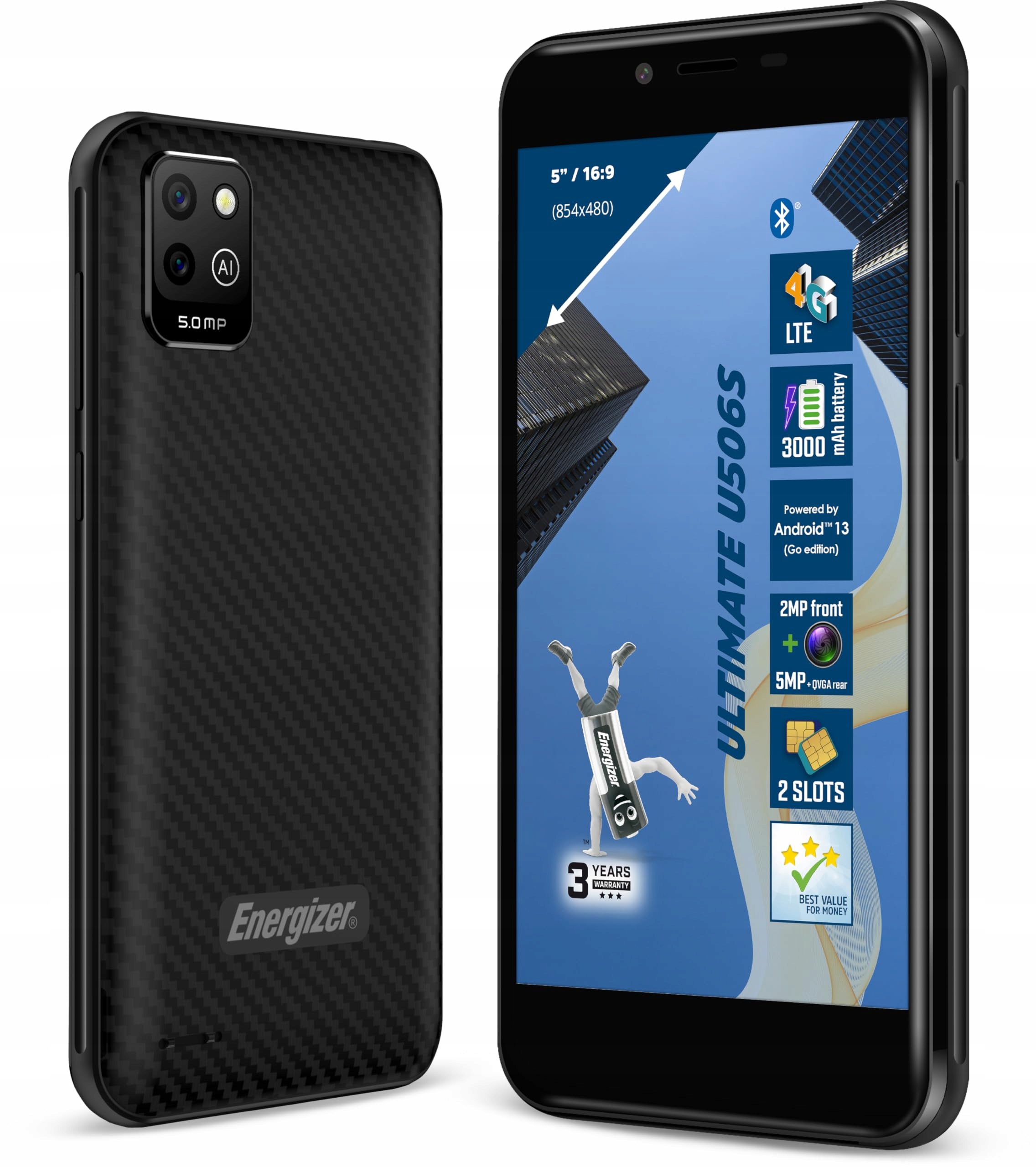 Smartfon Energizer Life X5001 1 Gb 16 Gb 4G (lte) czarny