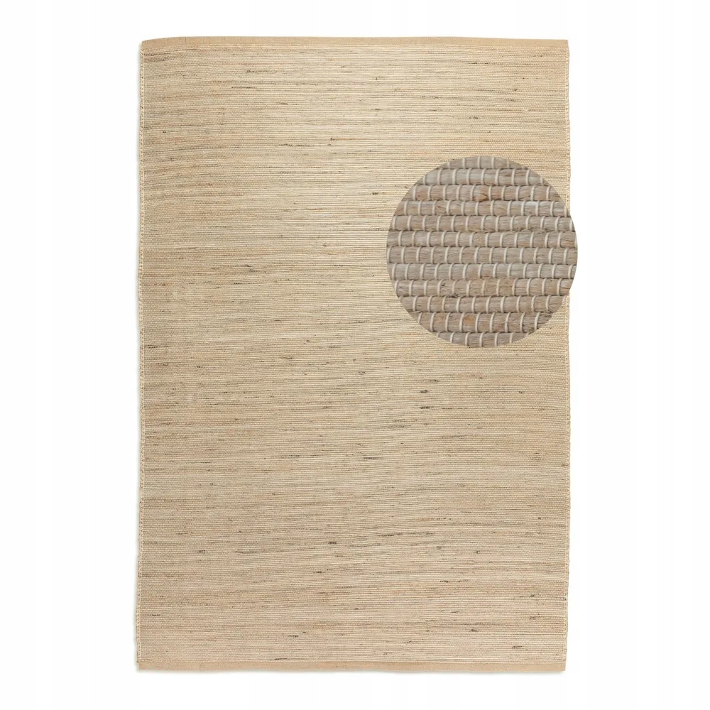 Koberec jutový do obývacího pokoje 120 x 170 cm, přírodní béžový koberec z juty