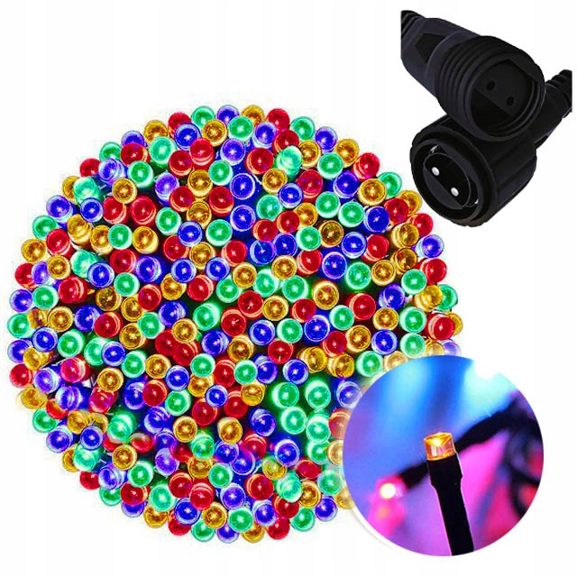 

Lampki choinkowe świąteczne Łańcuch Multikolor 10m