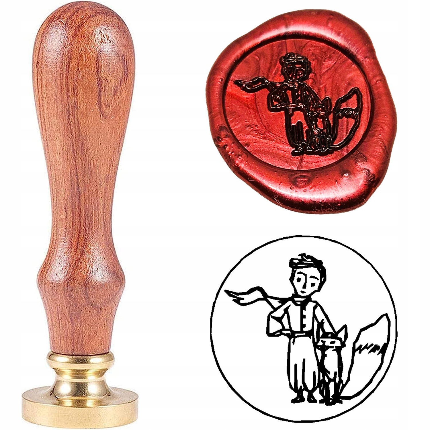 Pieczęć, stempel do wosku, laku wzór MAŁY KSIĄŻE 4