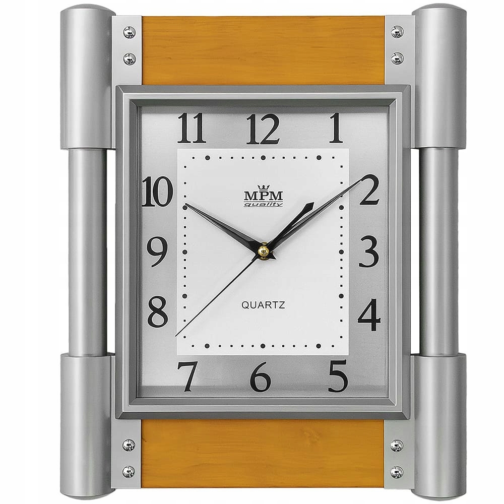 Tichý Obdélníkový Klasický Elegantní Nástěnný Hodinový Stroj Mpm WO135.C 31x38 cm