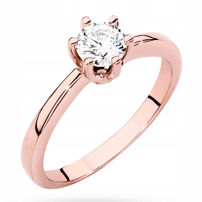 Krásný Zlatý Prstýnek 585 s Briliantem 0,50 ct