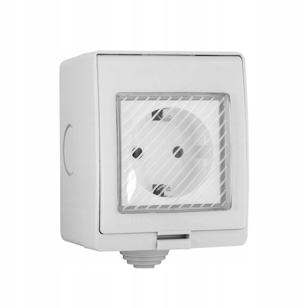GNIAZDO 230V NATYNKOWE ZEWNĘTRZNE IP55 HERMETYCZNE