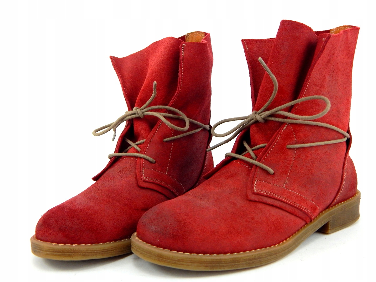 Buty ze skóry DOUBLEYOU r 36\23 cm Nosek okrągły