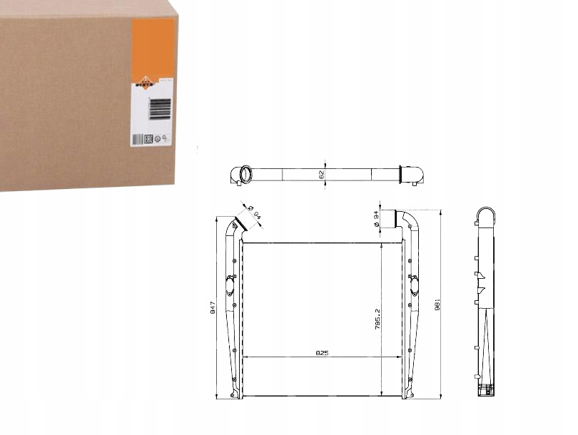 INTERCOOLER (WYSOKA KABINA) SCANIA 4 DC11.01-DT12.