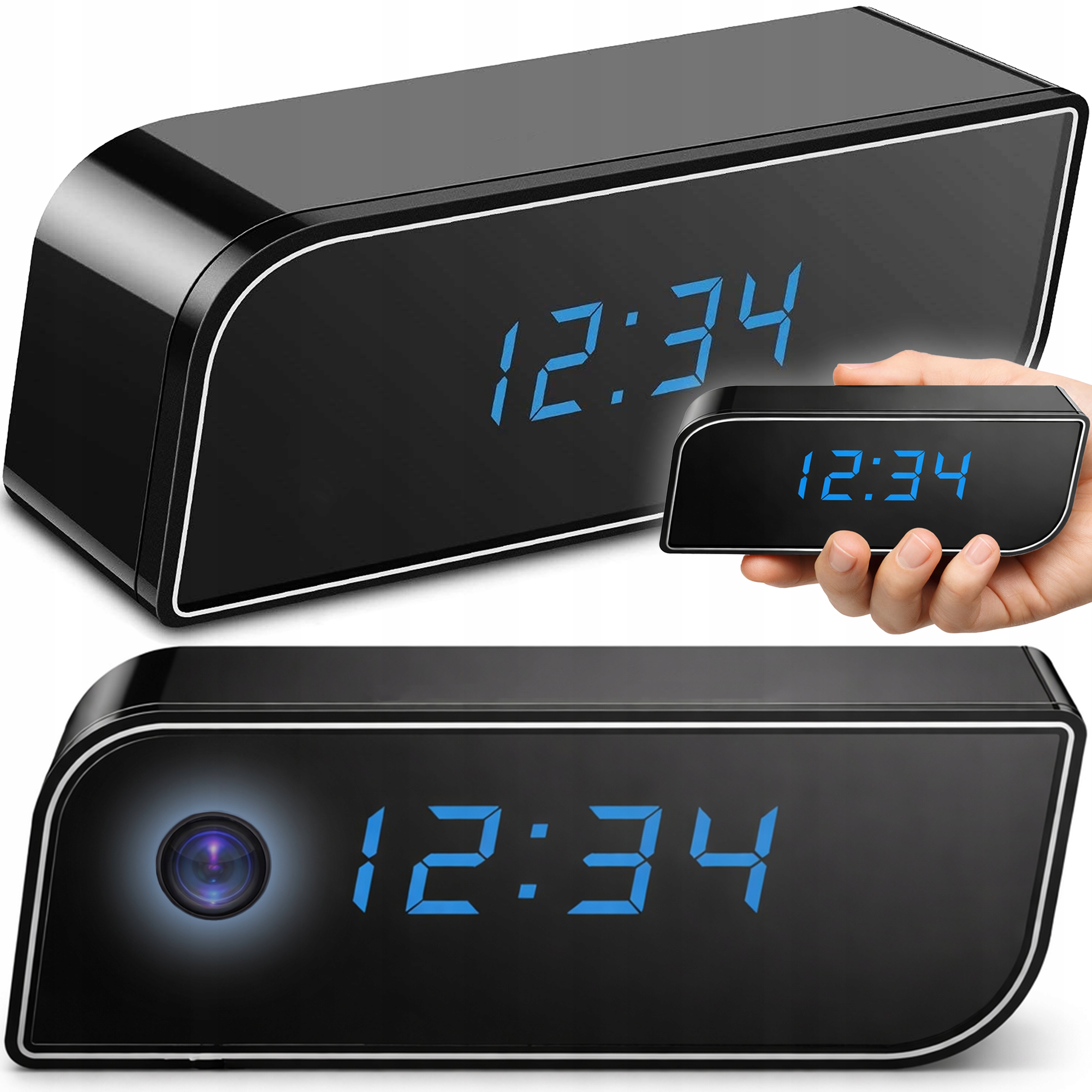 Mini Špionážní Kamera V Budíku Skrytá Detekce Full Hd Wifi Pohyb Kamera