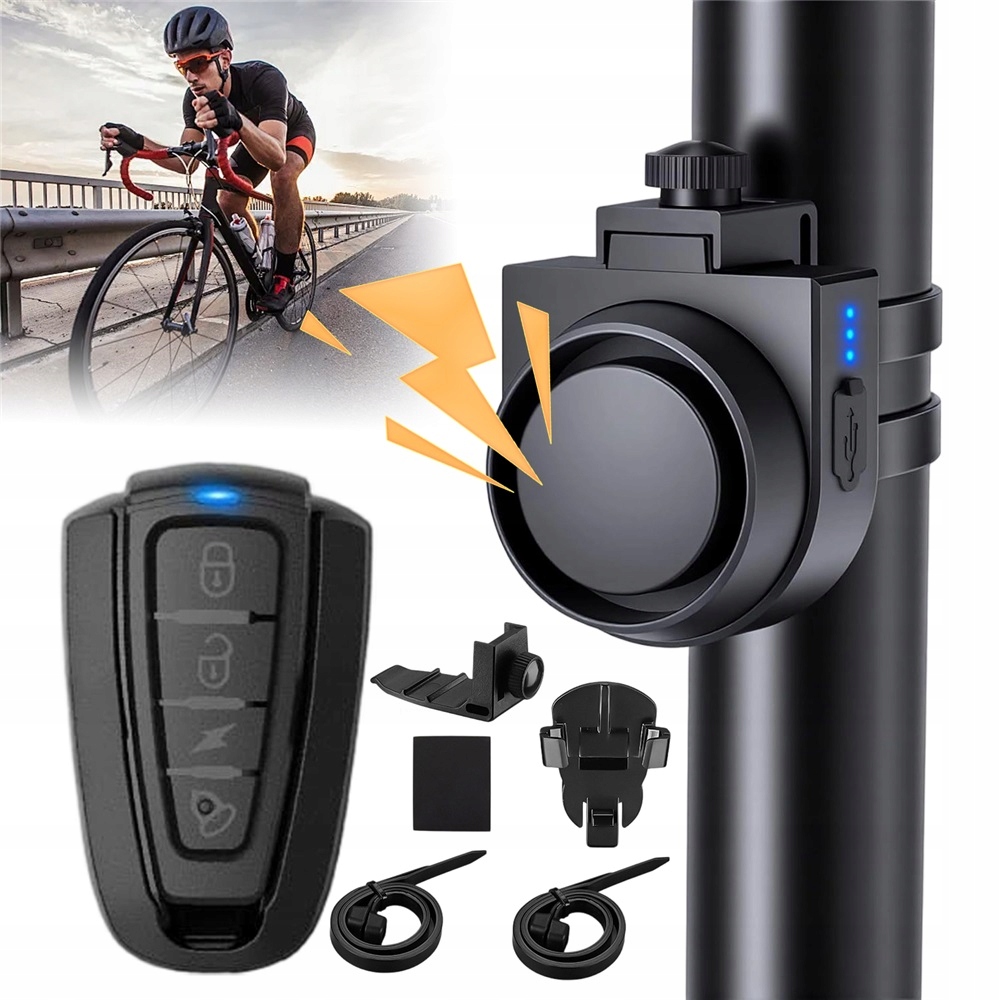 System Alarmowy Do Rowerów Z Pilotem, System Alarmowy Do Motocykli 115 Db