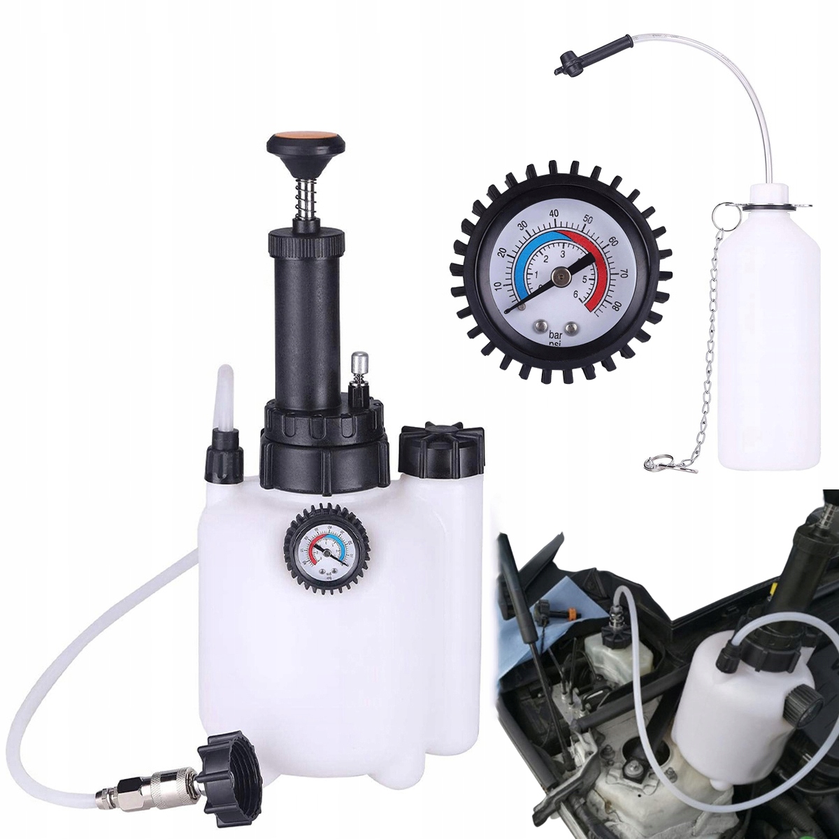 Sada Na Odvzdušňování Výměny Brzdové Kapaliny, Odsávačka 3L+1L