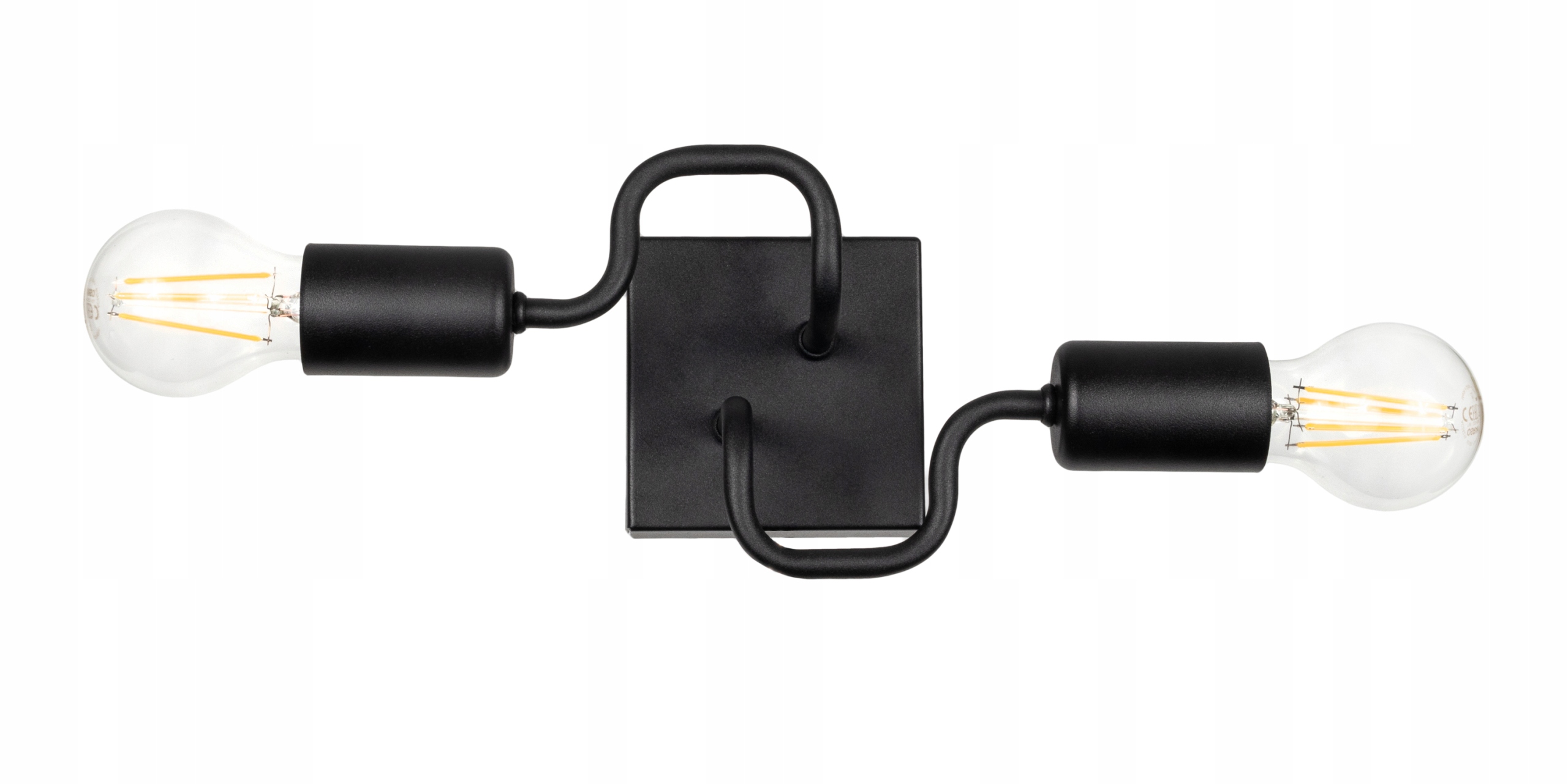 

Lampa ścienna kinkiet loft czarny podwójny Led